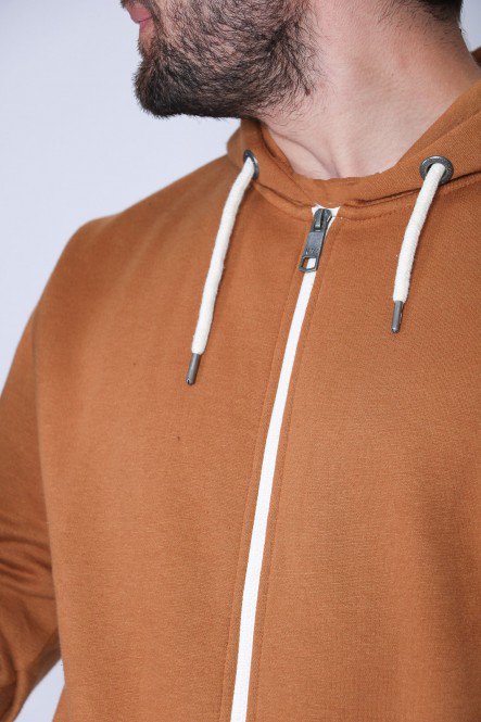 EL CHARRO LEATHER BADGE ZIPPER HOODIE