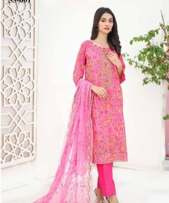 SANA SARA 3PC EMBROIDERED CAMBRIC WITH CUTWORK CHIFFON DUPATTA SERIES