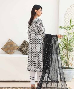 SANA SARA 3PC EMBROIDERED CAMBRIC WITH CUTWORK CHIFFON DUPATTA SERIES