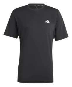 adidas run black plain tee